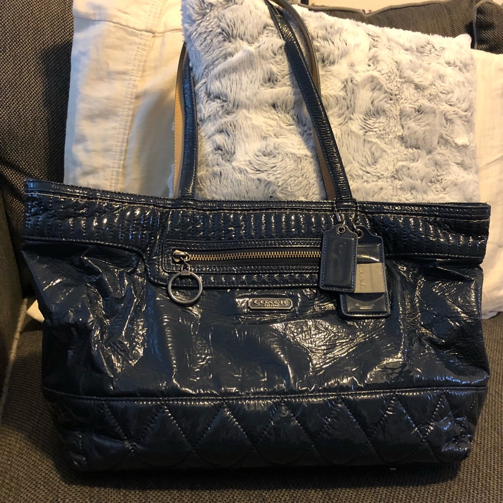 Coach patent leather tote